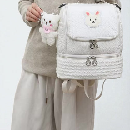 Sac à dos isotherme enfant Lapin blanc porté par un enfant – Démonstration d’usage