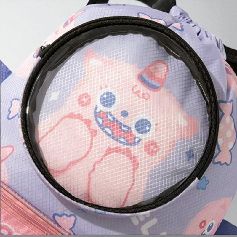 Motif Bubblecorn sur le sac piscine enfant en vue rapprochée