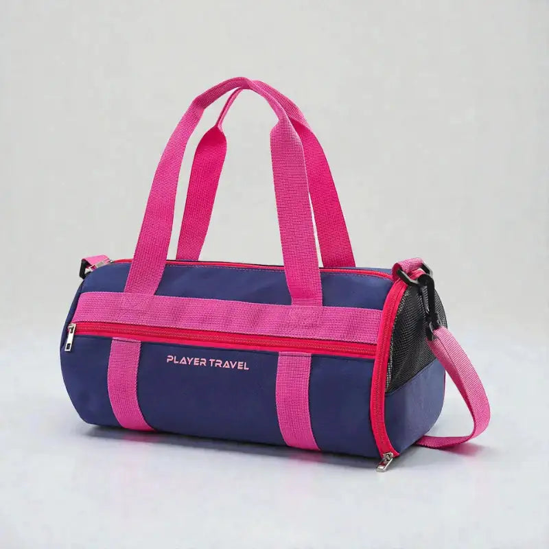 sac piscine enfant Pink Splash vu de face sur fond neutre
