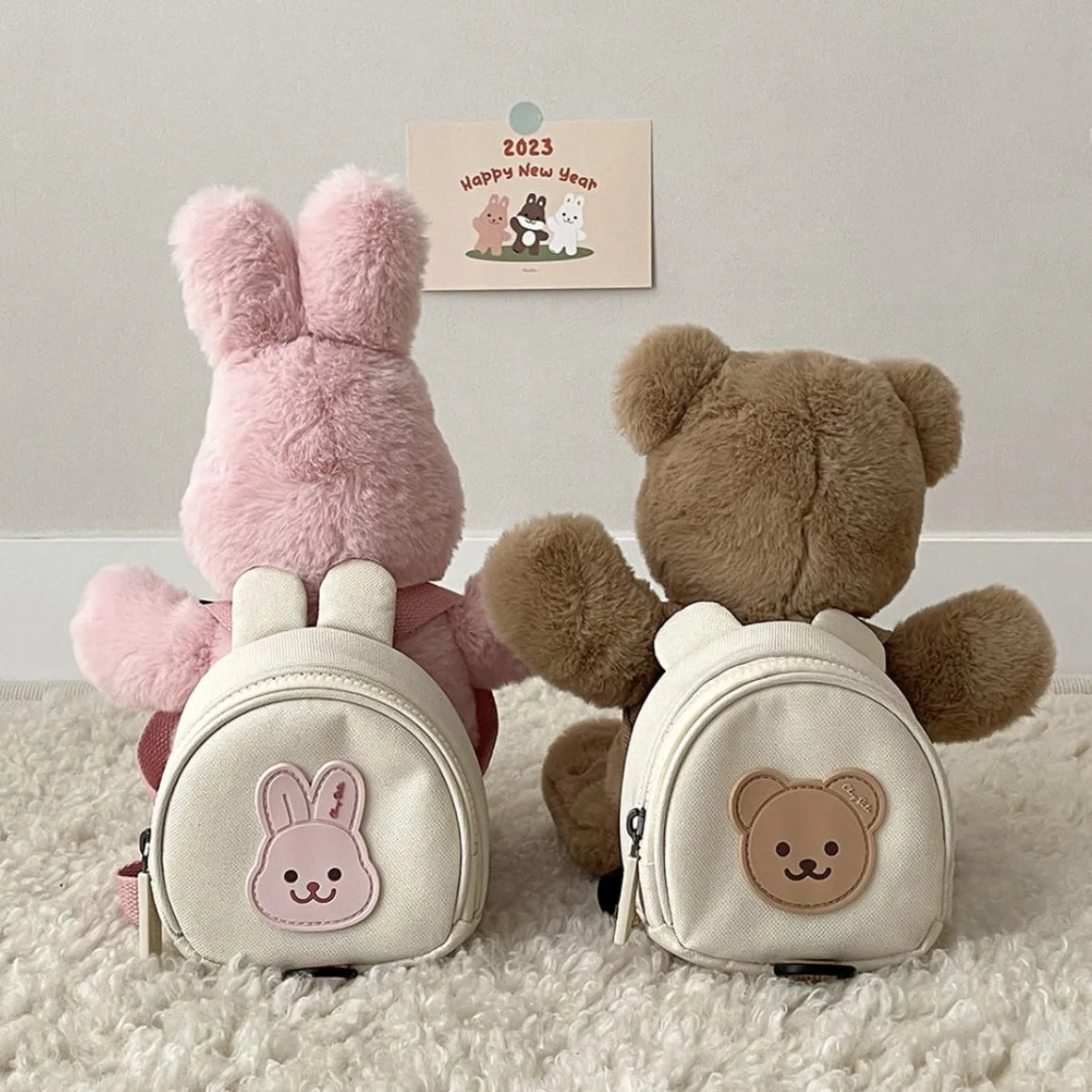 sac a dos bebe harnais ourson lapinou peluche