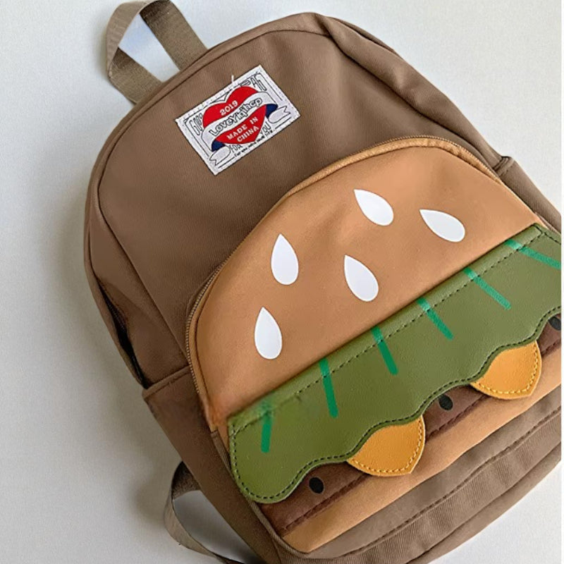 sac a dos burger marron detail