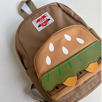 sac a dos burger marron detail