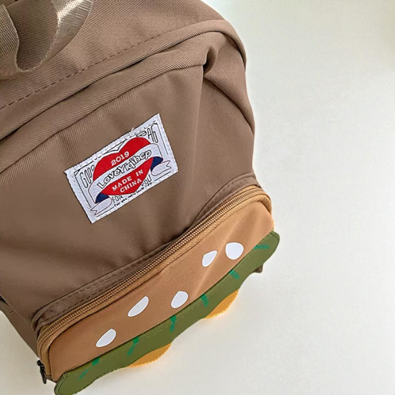 sac a dos burger marron zoom