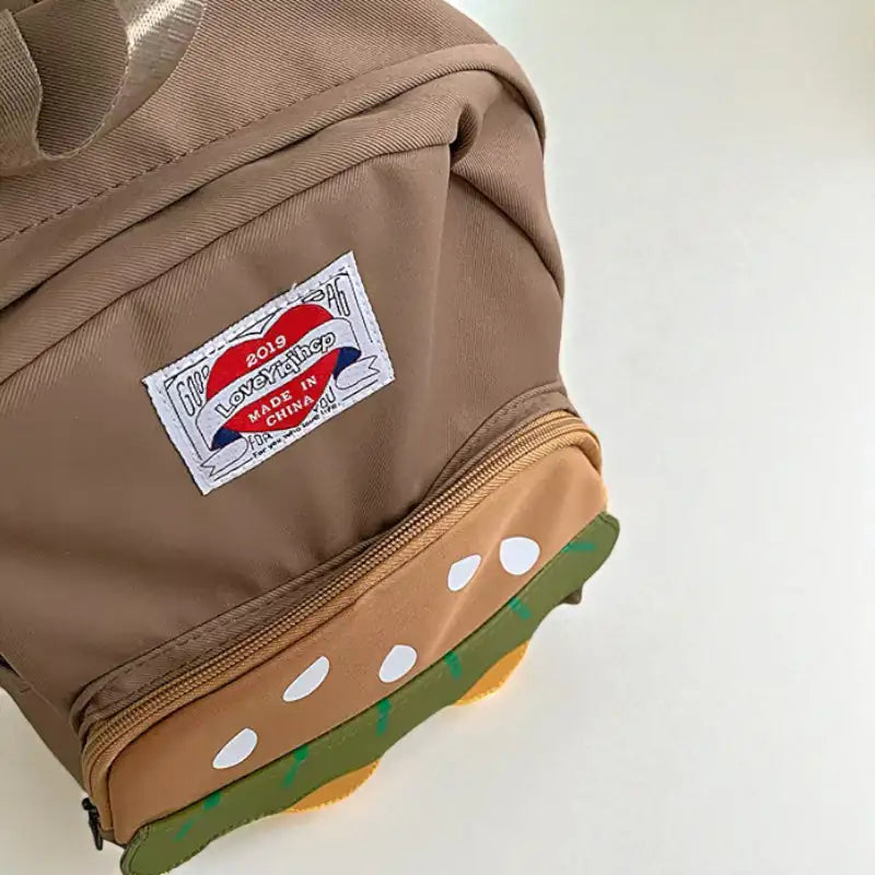 sac a dos burger marron zoom