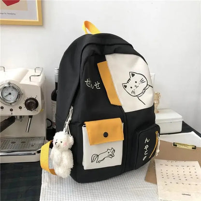 sac a dos chat noir et blanc