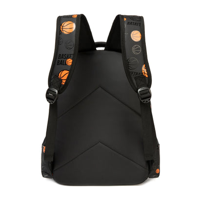 sac a dos enfant 8 ans garcon basketball noir vue de dos