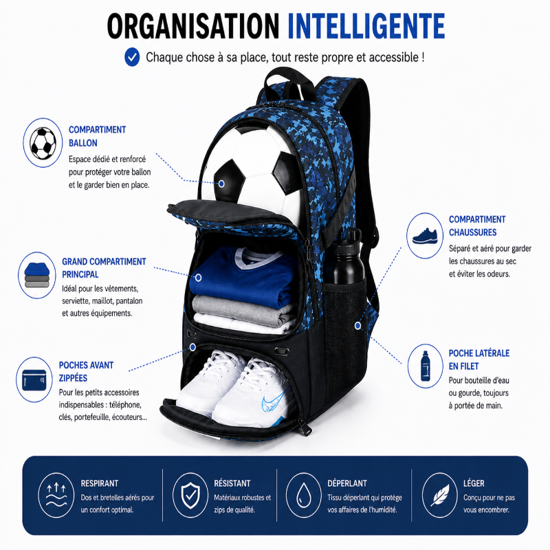 sac a dos enfant foot face organisation 