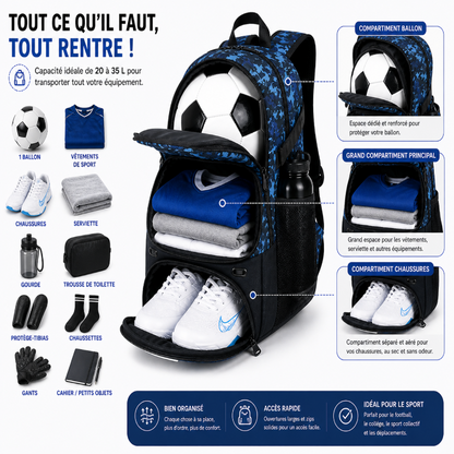 sac a dos enfant foot capacite 