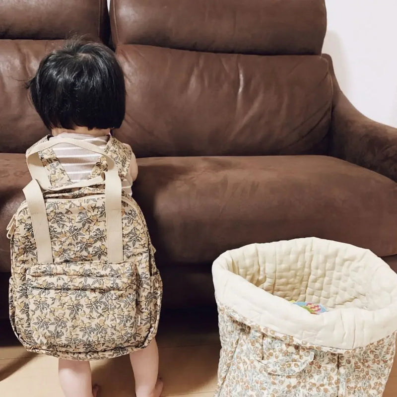 sac a dos enfant primaire fleur citron