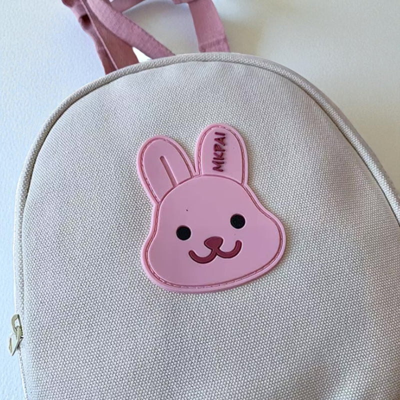 sac bebe harnais securité motif lapinou detail