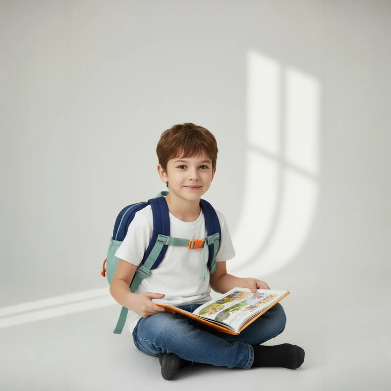 Sac enfant maternelle 2–5 ans – Idéal première rentrée | Modèle Chantier Bleu