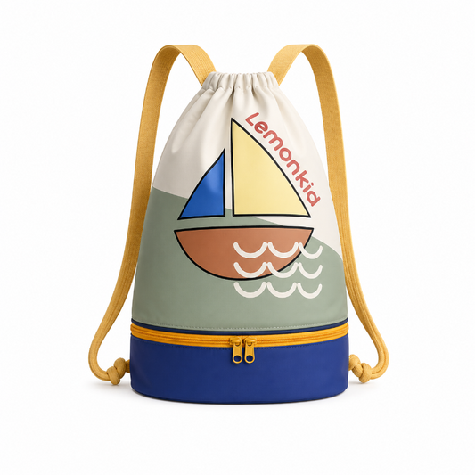 sac piscine enfant fun vert face 