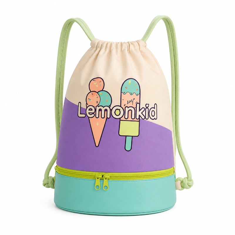 sac piscine enfant fun violet face 