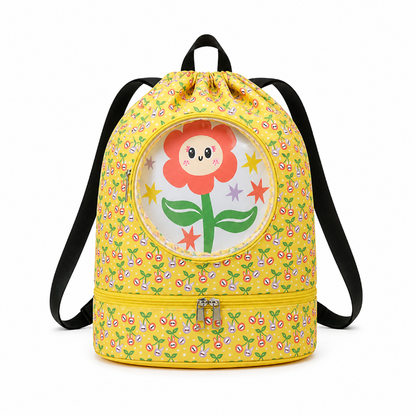 sac piscine enfant motif fleur visuel face 