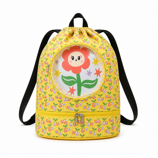 sac piscine enfant motif fleur visuel face 