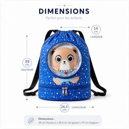 sac piscine enfant ours visuel taille 