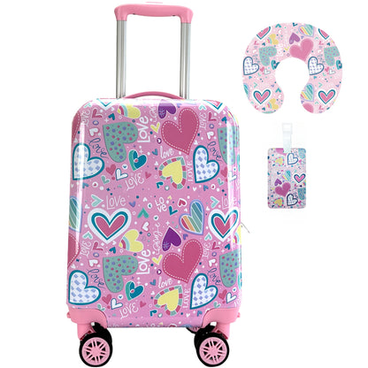 Valise enfant fille 10 ans rose à roulettes avec ses accessoires assorties offerts