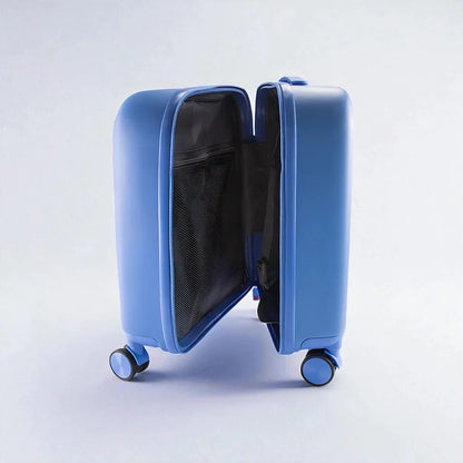 valise bleu waterproof ouvert
