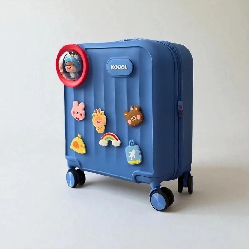 valise bleu waterproof  profil