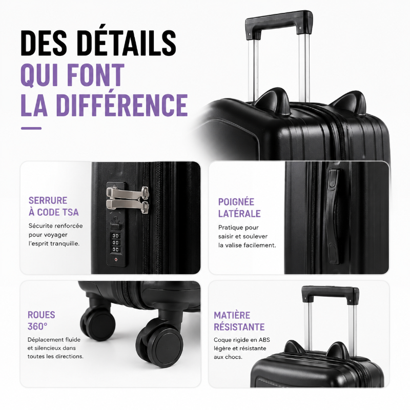 valise cabine enfant visuel details