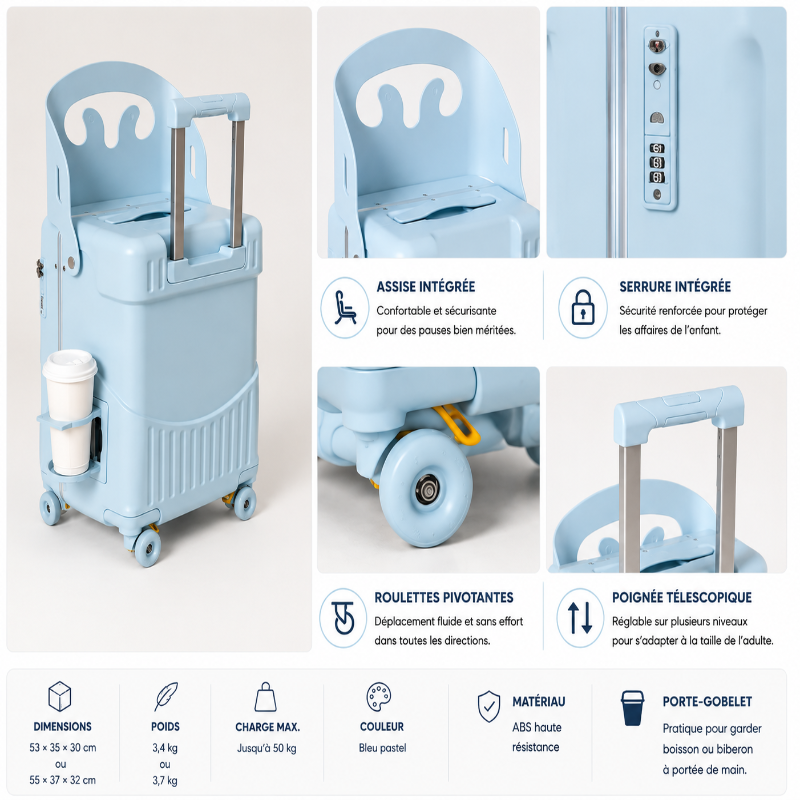 valise enfant avec assise bleu visuel infos 