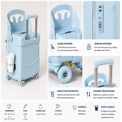 valise enfant avec assise bleu visuel infos 