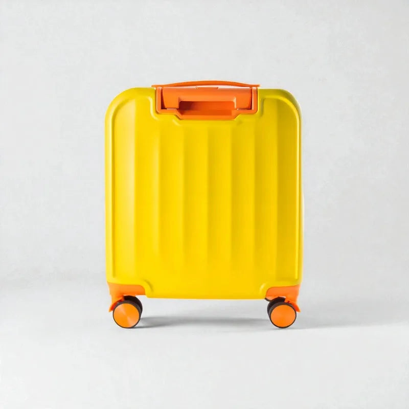 valise jaune waterproof dos