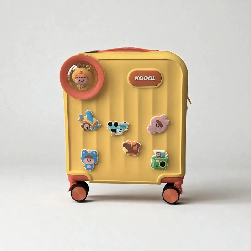 valise jaune waterproof face