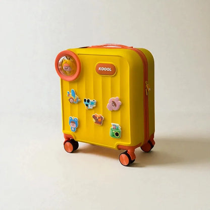 valise jaune waterproof profil