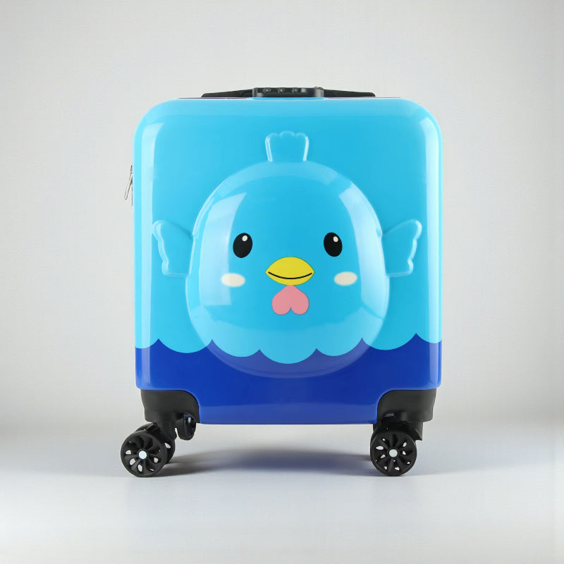 valise roulette enfant oiseau bleu face