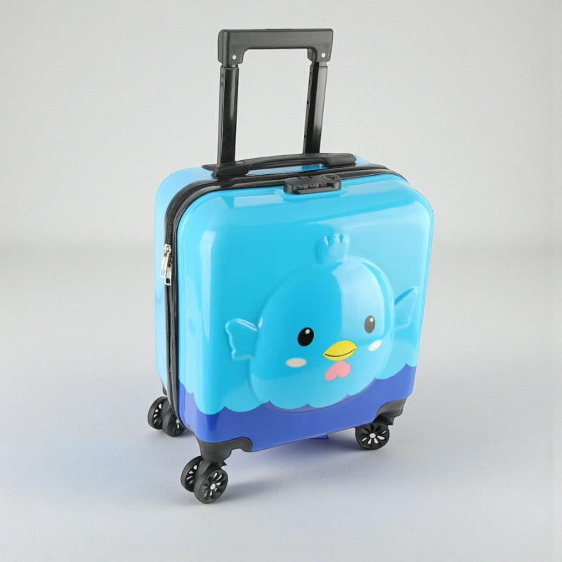 valise roulette enfant oiseau bleu profil