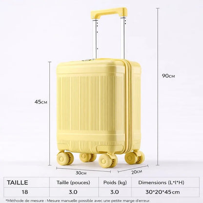 Valise cabine enfant 4 roues 360° – Édition Jaune | Autonomie dès 4 ans